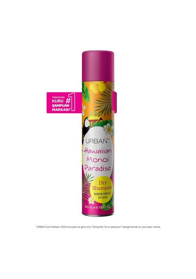 Hawaiian Monoi Hacimlendirici Kuru Şampuan Seti 2x200ml- Vegan - Uv Korumalı 1 KG