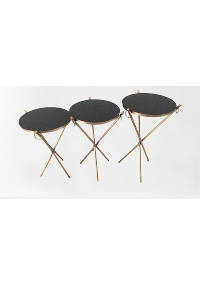 Brc Küpe zigon Model Sehpa Metal Bakır Eskitme Gold renk ayak Kırılmaz cam tabla El Yapımı