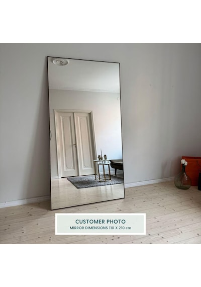 Fawdecor Dikdörtgen Dekoratif Ahşap Boy Aynası Beyaz 60 X 120 Cm