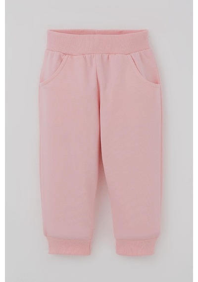 Breeze Kız Bebek Eşofman Takımı Pembe Çiçek Desenli 6 Ay-2 Yaş, Krem Krem