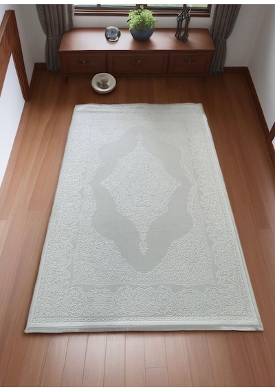 Mihra Halı % 100 Akrilik Sık Dokuma Beyaz Salon, Oturma Odası Halısı
