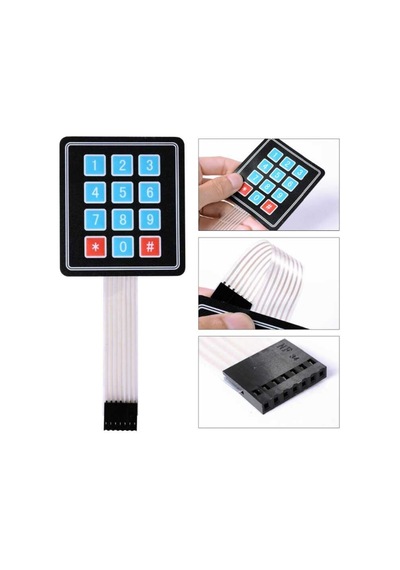 4X3 Membran Keypad - Tuş Takımı
