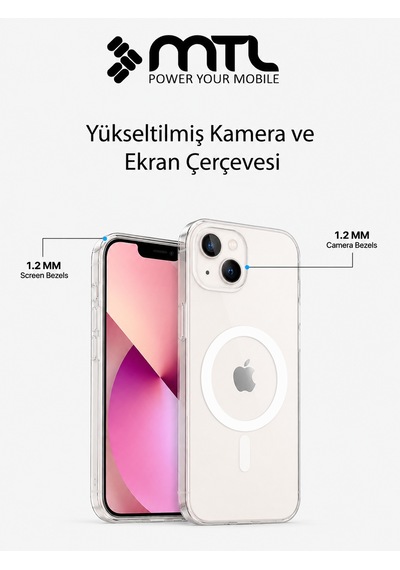 İphone 13 Uyumlu Animasyonlu Şeffaf Magsafe Şarj Destekli Sararmayan Sert  Kılıf