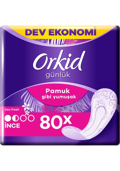 Orkid Pamuksu Deo Fresh Günlük Ped 80'li
