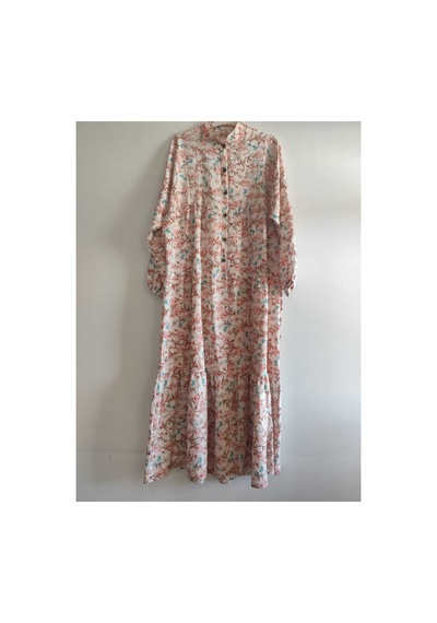 Tenfısı Woman Wear Çiçek Desenli Hakim Yaka Önü Düğmeli Volanlı Uzun Elbise Çok Renkli - 889556865 Çok Renkli Tenfısı Woman Wear Çiçek Desenli Hakim Yaka Önü Düğmeli Volanlı Uzun Elbise Çok Renkli - 889556865 Çok Renkli