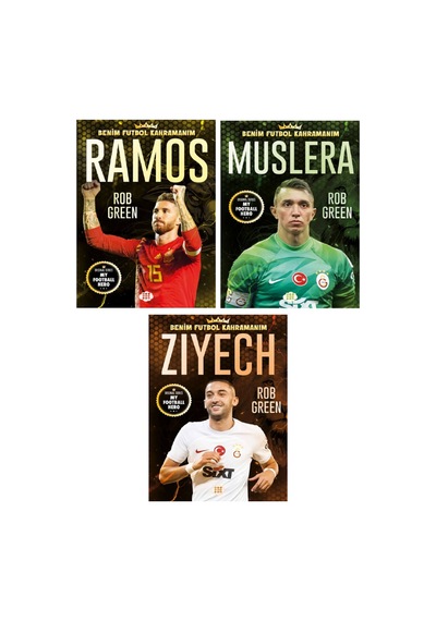 Dokuz Benim Futbol Kahramanım Ramos - Muslera - Ziyech Poster Sticker Futbolcu Kartı Hediyeli