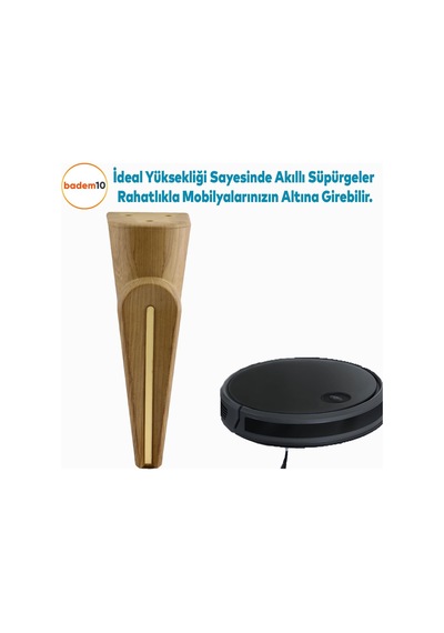 4 Adet Nota Ceviz 19 Cm Mobilya Kanepe Tv Ünitesi Koltuk Ayağı Ayakları Ahşap Desenli Kahverengi 6395751