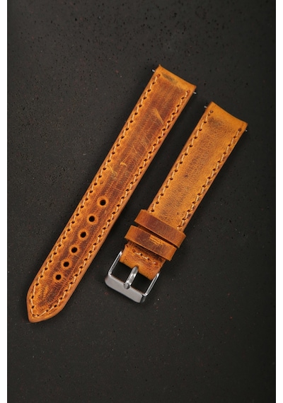 Hakiki Deri 18mm Akıllı Pimli Saat Kordonu Taba 80543178