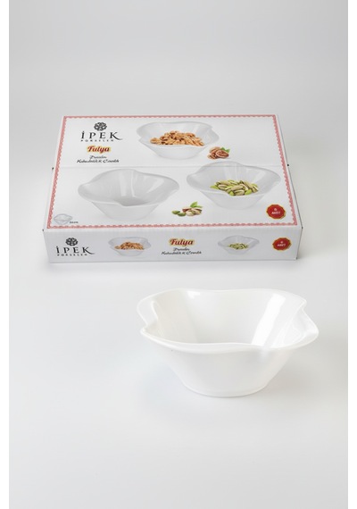 6 Kişilik Baby Tasarım Küçük Sunumluk Reçellik 6'lı Kase Takımı 8,5cm Beyaz