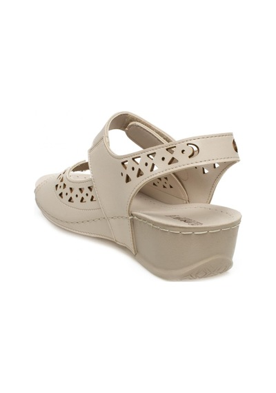 Muya 31130 Z Terra Casual Günlük Krem Kadın Sandalet Krem