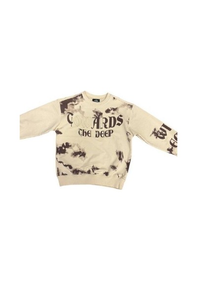 Carinos Erkek Çocuk Batik Desenli Coward Yazılı Sweatshirt-14847 Bej
