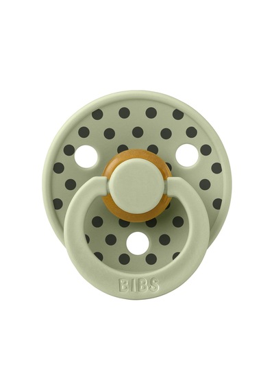 Bibs Studio Polka Small Kauçuk Emzik - Sage Iron 6-18 Ay