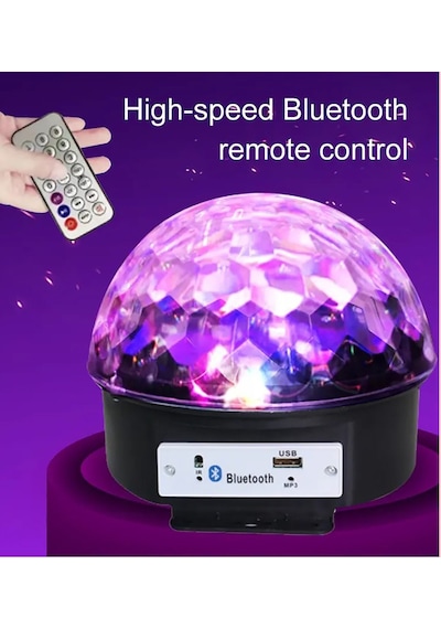 Uzaktan Kumandalı Kristal Disko Led Işıklı Ve Hapörlörlü Rgb Led