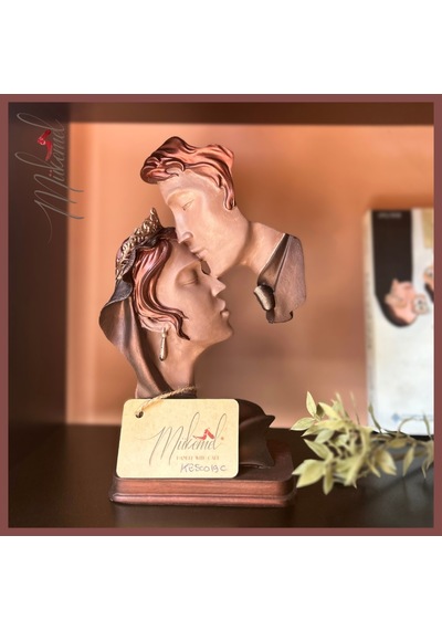 Aşkın Öpücüğü Figür Dekoratif Obje Ve Biblo Masa Dekorasyon Sa...