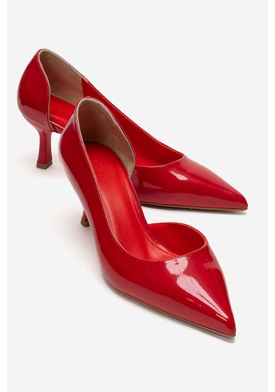 Luvishoes Arel Kırmızı Rugan Kadın Topuklu Ayakkabı