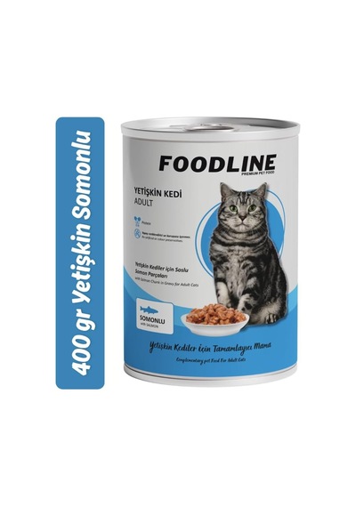 Yetişkin Kedi Konservesi 400 Gr, Gravy Sos İçerisinde Parça Etli 400 Gr X 24 Adet, Somon