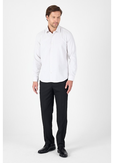 İmza Bej Uzun Kol Sert Yaka Cepsiz Slim Fit Pamuklu Gömlek 1004250225 Bej