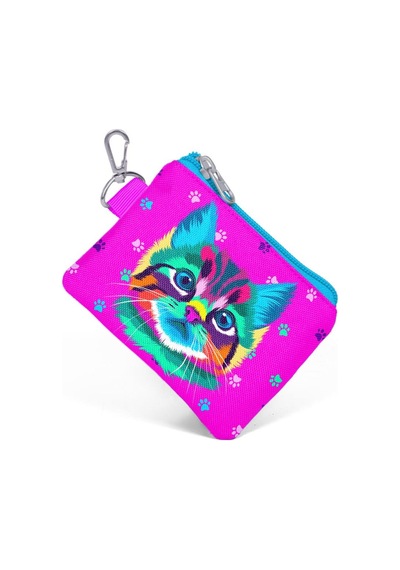 Coral High Kids Mor Pembe Kedi Desenli Bozuk Para Çantası 21866