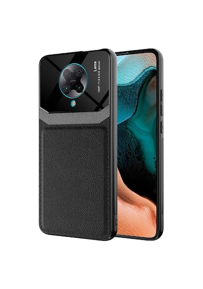Xiaomi Redmi K30 Pro Kılıf Lens Deri Görünümlü Tpu Kapak