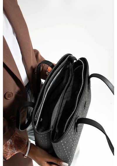 Just Polo Kadın Büyük Boy 2 Bölmeli El Çantası Large Tote Bag P344028mh Siyah