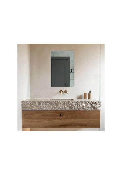 Tek Aynalı Kapaklı 3 Raflı Çok Amaçlı Banyo Dolabı - Beyaz Diğer