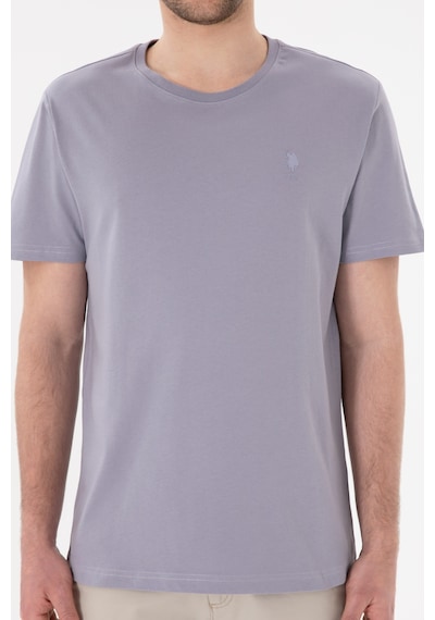 U.S. Polo Assn. Erkek Regular Fit Bisiklet Yaka Gri Basic Tişört 50305924-VR024
