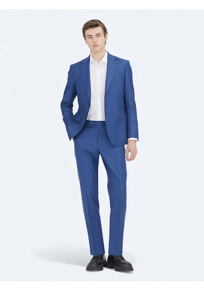Kip Saks Mikro Modern Fit %100 Yün Takım Elbise Saks