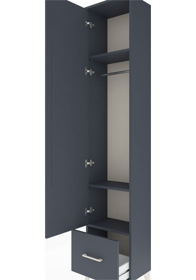 Arges Dolap 3 Raflı Tek Çekmeceli Tek Askılı 44x30x221 Antrasit-antrasit Aytası Arges Dolap 3 Raflı Tek Çekmeceli Tek Askılı 44x30x221 Antrasit-antrasit Aytası