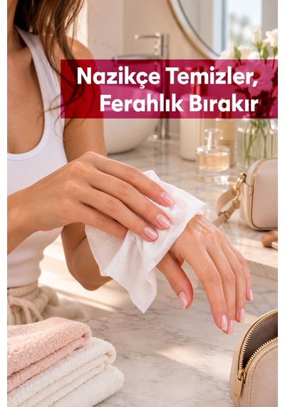 Papilion 90 Yaprak Çiçek Tutkusu Kokulu Islak Mendil 90'lı Paket Ekstra Yumuşak Alkolsüz Ph Dengeli Multivitamin Formüllü Tekli