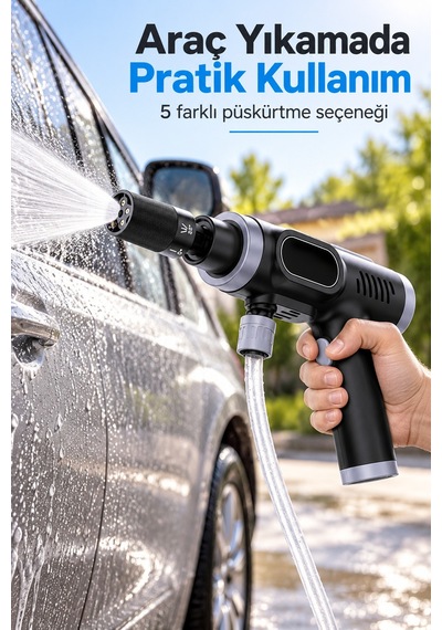 Çift Çalışma Modlu Araç Yıkama Makinesi Şarj Edilebilir