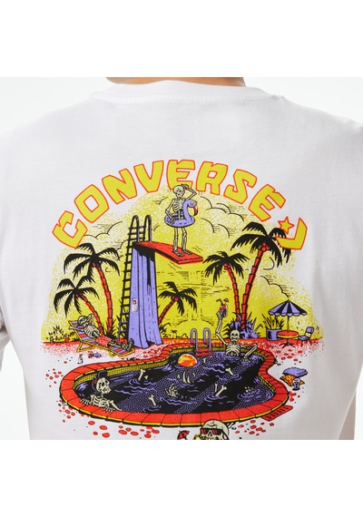 Converse Skeleton Party Erkek Beyaz T-shirt10027726