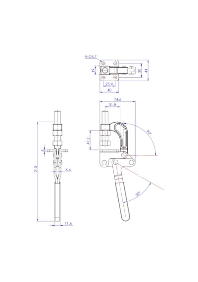 Goodhand Gh-80379 Döner Çeneli Geçişli Kelepçe 340 Dan Kapasite