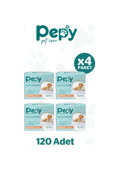 60x90 Hijyenik Tuvalet Eğitim Pedi 30'lu 4 Paket 120 Adet