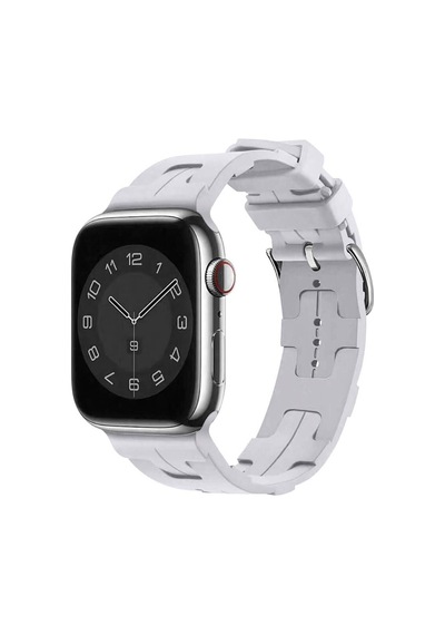 Apple Watch 7 45mm Uyumlu Krd-92 Silikon Kordon, Mavi Açık