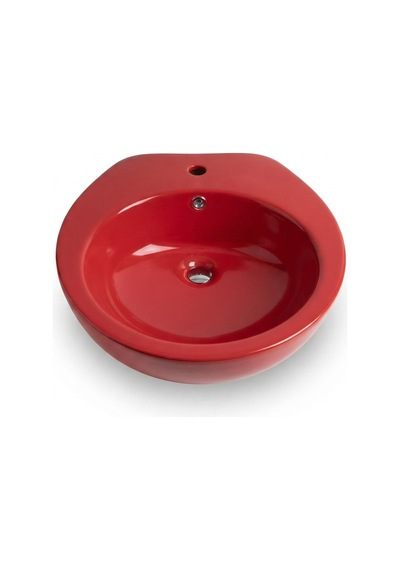 Modern Monoblok Lavabo Kırmızı Parlak Kırmızı