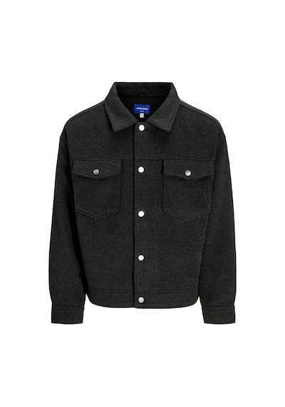 Jack & Jones Jack&jones Ridgewood Melange Overshirt Erkek Siyah Ceket Siyah