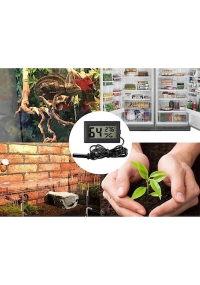Lcd Dijital Ekranlı Nem Ölçer Sıcaklık Ölçer Ev Bebek Odası Termometre Higrometre Akvaryum Kuluçka