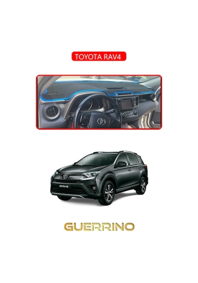 Toyota Rav4 Torpido Koruma Halısı Kırmızı Kenar