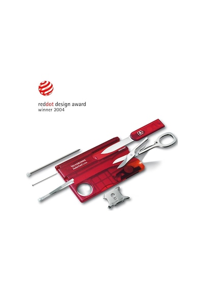 Victorinox SwissCard Lite Ruby 0.7300.T 13F Kartvizit Kamp Çakı Kırmızı