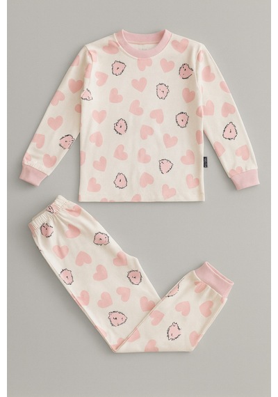 Uğur Bebe %100 Pamuk Premium Model Pembe Kalpli Kız Çocuk Manşetli Pijama Takımı Ekru Pembe Ekru Pembe Uğur Bebe %100 Pamuk Premium Model Pembe Kalpli Kız Çocuk Manşetli Pijama Takımı Ekru Pembe Ekru Pembe