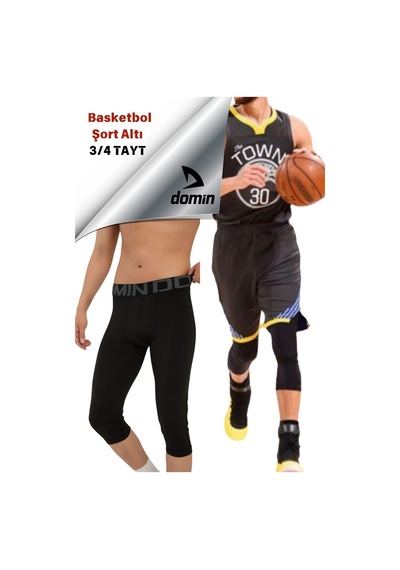 Hnc Sport Futbol Basketbol 3/4 Diz Altı Spor Tayt Antrenman Taytı Sporcu Taytı Si Yah