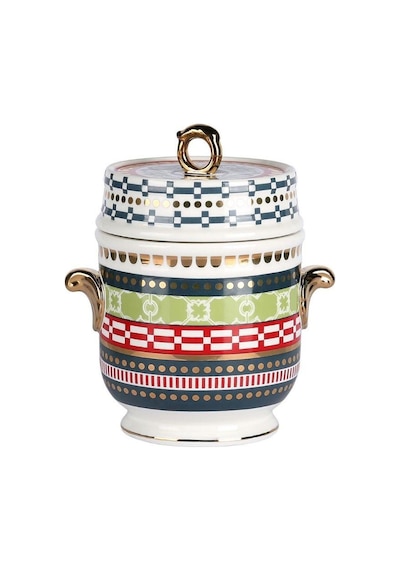 Lucky Art Lancelot Bone Kulplu Kavanoz 16cm Kırmızı