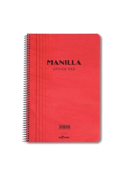 Manilla Ofis Defter A4 Kareli Kırmızı 103 Ivory
