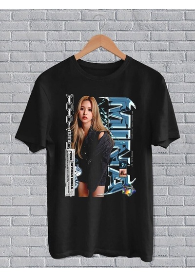 Noıssey Kırmızı Etiket Gala Mına Twıce Kpop Vintage Style T-shirt 10285 Siyah