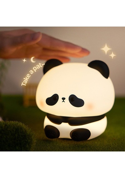 Masum Oturan Panda Tasarımlı Gece Lambası - Dokunmatik - Şarjlı Dekoratif Lamba Bebek Odası Işığı