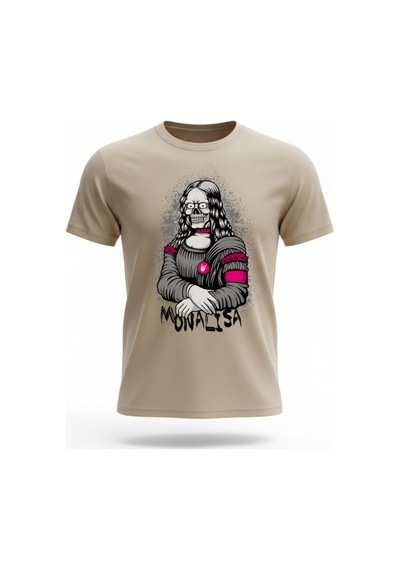 Urbantrendstore Monalisa Baskılı Günlük Oversize Pamuklu Bisikilet Ve Yuvarlak Yaka Tişört Tshirt Bej Urbantrendstore Monalisa Baskılı Günlük Oversize Pamuklu Bisikilet Ve Yuvarlak Yaka Tişört Tshirt Bej