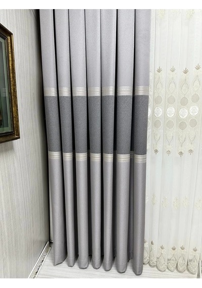 Nivemeshome Manavgat Gri Ft632113 V-5401 1/3 Sık Pileli Fon Perde Apm Gri