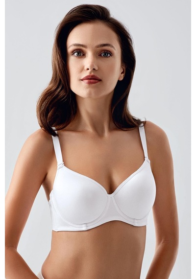 New Bra Kadın C Kap Desteksiz Sütyen Beyaz 7900 Beyaz
