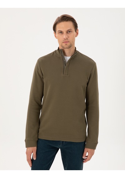 Pierre Cardin Erkek Koyu Haki Sweatshirt 50296505-vr111 Koyu Haki