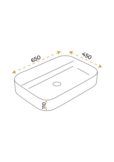 Paluci Anka Plus White Dikdörtgen Lavabo Sırlı
